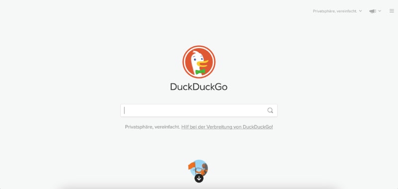 Alternative Suchmaschine DuckDuckGo